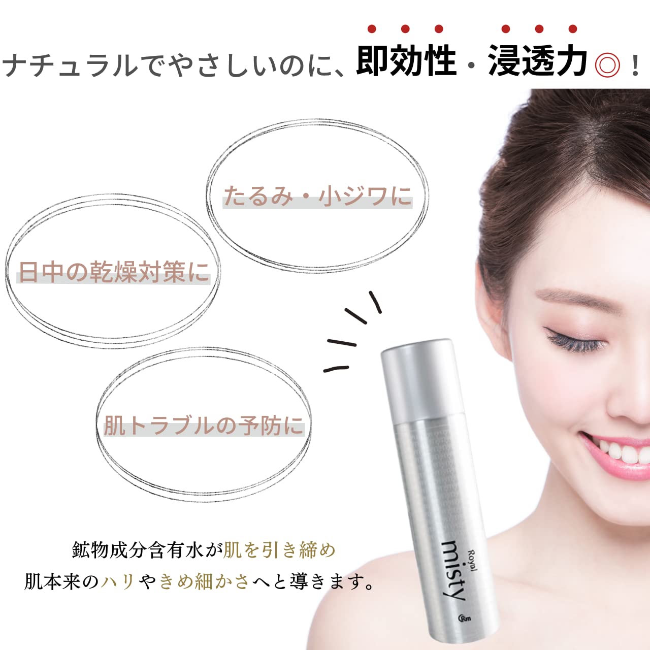 ロイヤルミスティー200g スプレー化粧水 ミスト化粧水 エイジング たるみ 保湿 敏感肌 低刺激