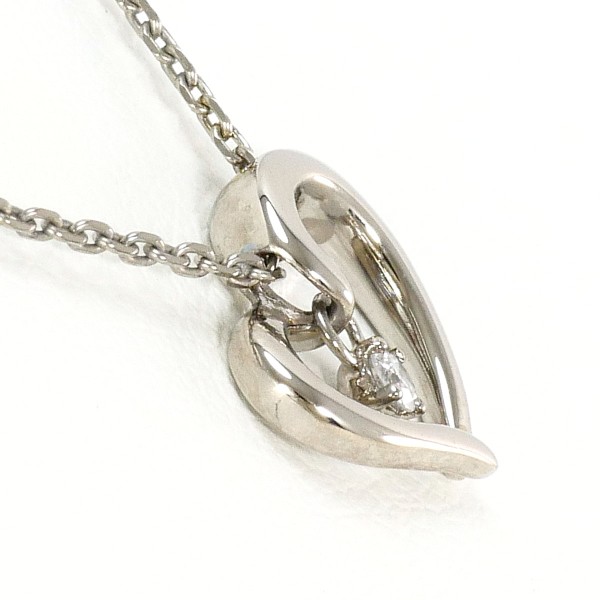 K10 10金 WG ネックレス ダイヤ ジュエリー 中古