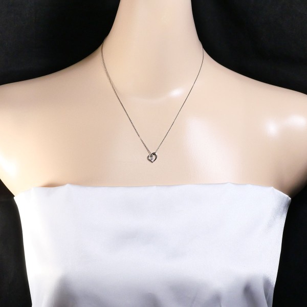 K10 10金 WG ネックレス ダイヤ ジュエリー 中古