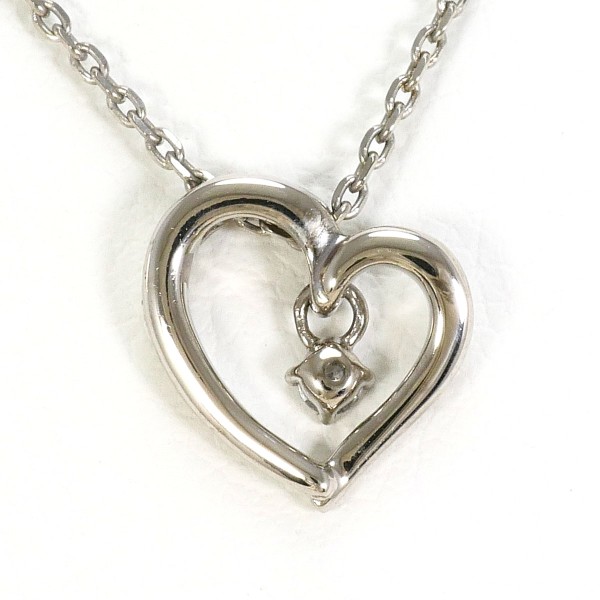 K10 10金 WG ネックレス ダイヤ ジュエリー 中古