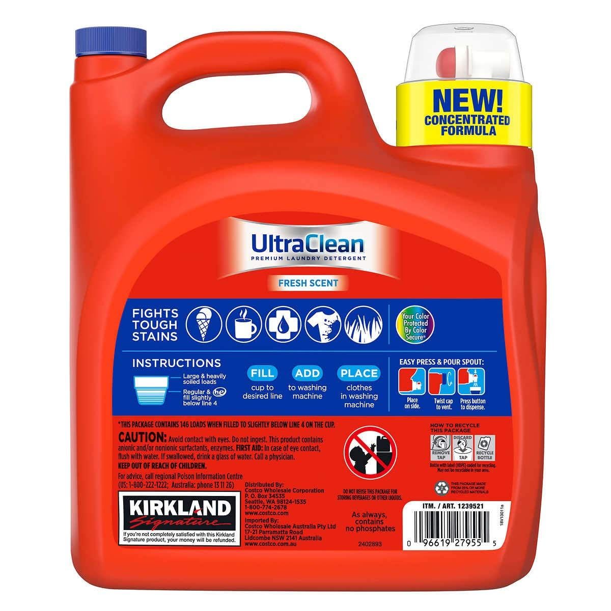 KIRKLAND(カークランド) カークランド Kirkland ウルトラ液体洗濯洗剤(洗濯用合成洗剤) 5.73L