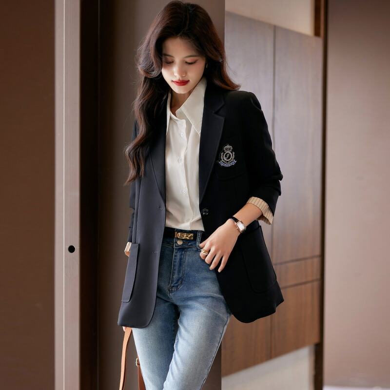 ジャケット 女 向け 春秋 おしゃれ 高級 カジュアル アカデミック スタイル 955