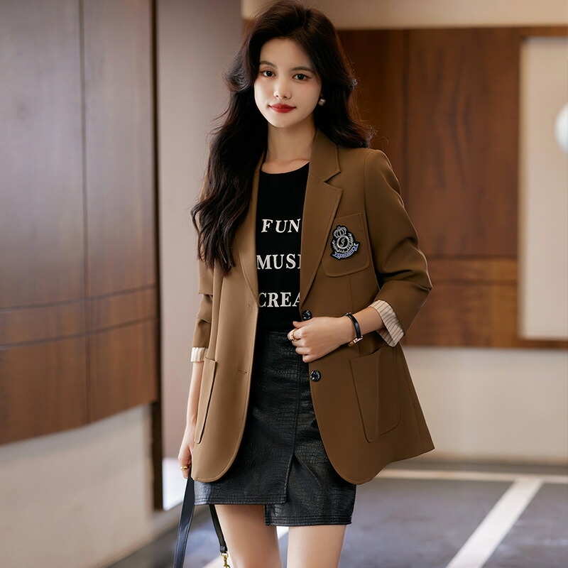 ジャケット 女 向け 春秋 おしゃれ 高級 カジュアル アカデミック スタイル 955
