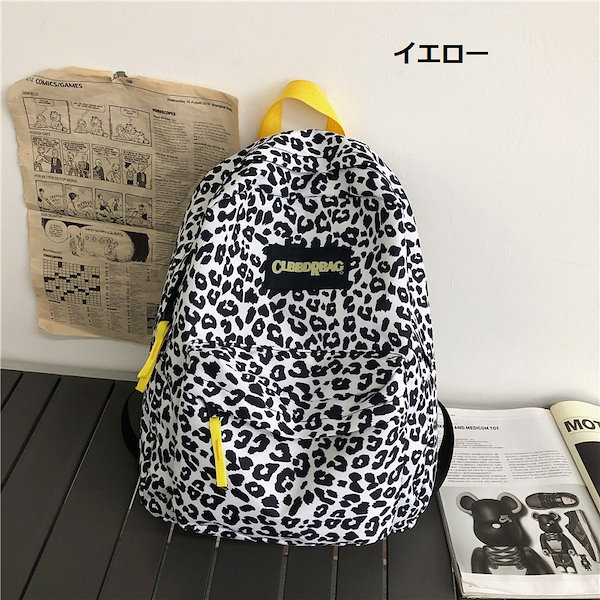 Qoo10] フェス レオパードデイパック 韓国バッグ 大容量