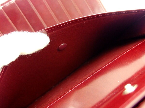 長財布 三つ折り パンテール ボルドー シルバー 中古 長財布 三つ折り パンテール ボルドー シルバー 中古