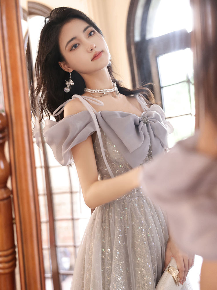 ハイエンドのイブニングドレス2025のエレガントな気質と自己修養の宴会のハイエンドな感覚は通常の時間に着用できます 母の日 母の日-0007689 ハイエンドのイブニングドレス2025のエレガントな気質と自己修養の宴会のハイエンドな感覚は通常の時間に着用できます 母の日 母の日-0007689