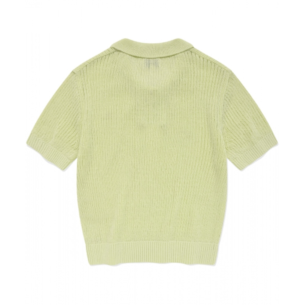 COVERNAT 女性用首輪レースアップクロスハーフニットライトライム COVERNAT 女性用首輪レースアップクロスハーフニットライトライム