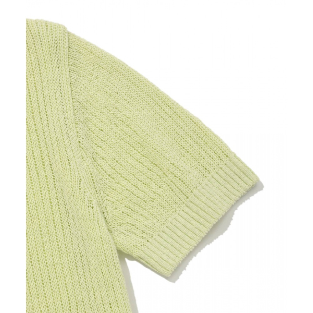 COVERNAT 女性用首輪レースアップクロスハーフニットライトライム COVERNAT 女性用首輪レースアップクロスハーフニットライトライム