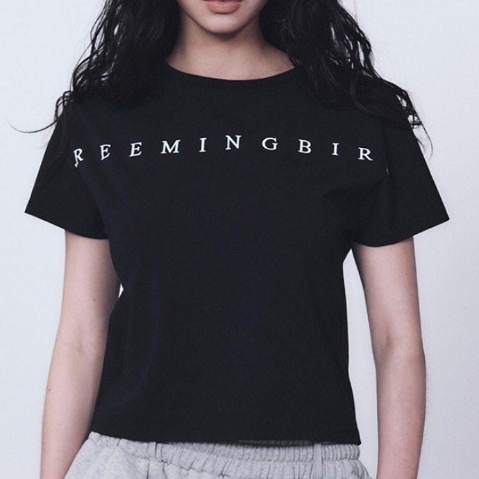 韓国アイドル愛用ブランド【ツリーミングバード】Horizon Logo Crop T-Shirts ホライズン ロゴ Tシャツ