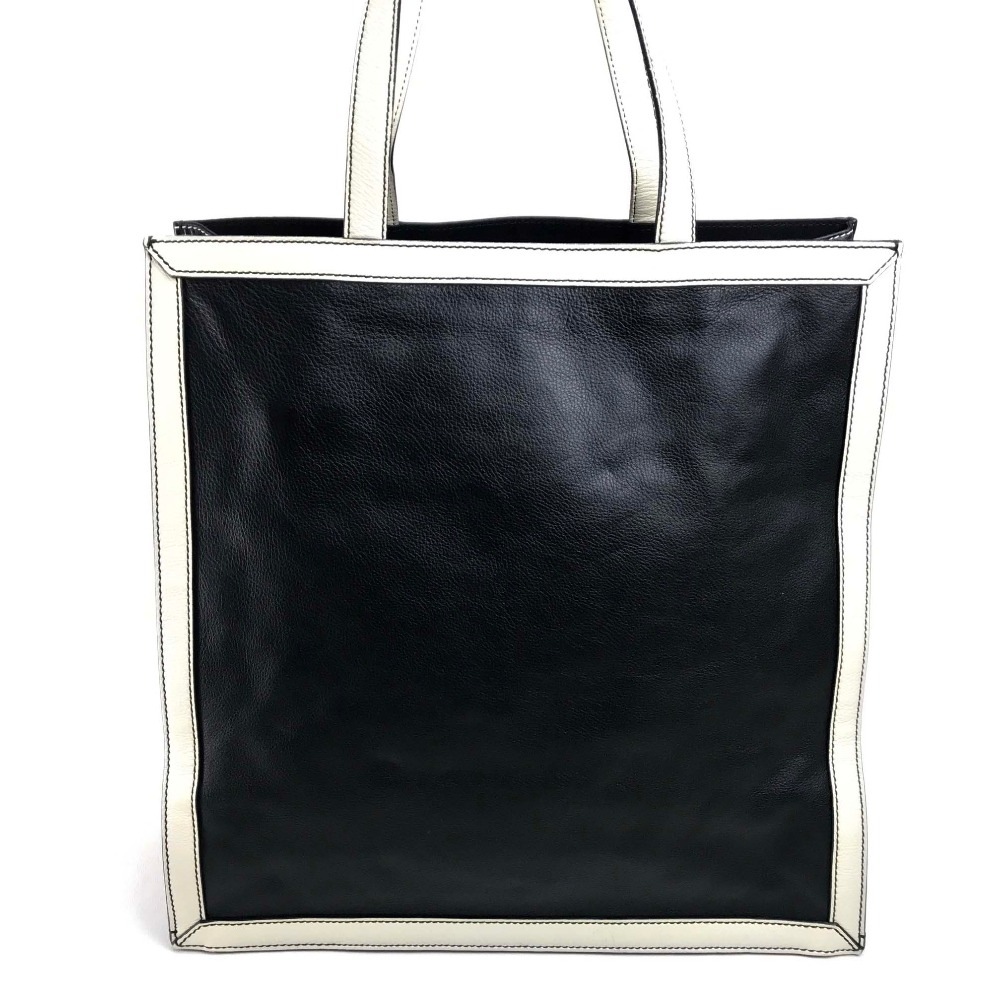 YVES SAINT LAURENT イヴサンローラン トートバッグ 274764 トートバッグ カバン レディースバッグ レザー ブラックホワイト