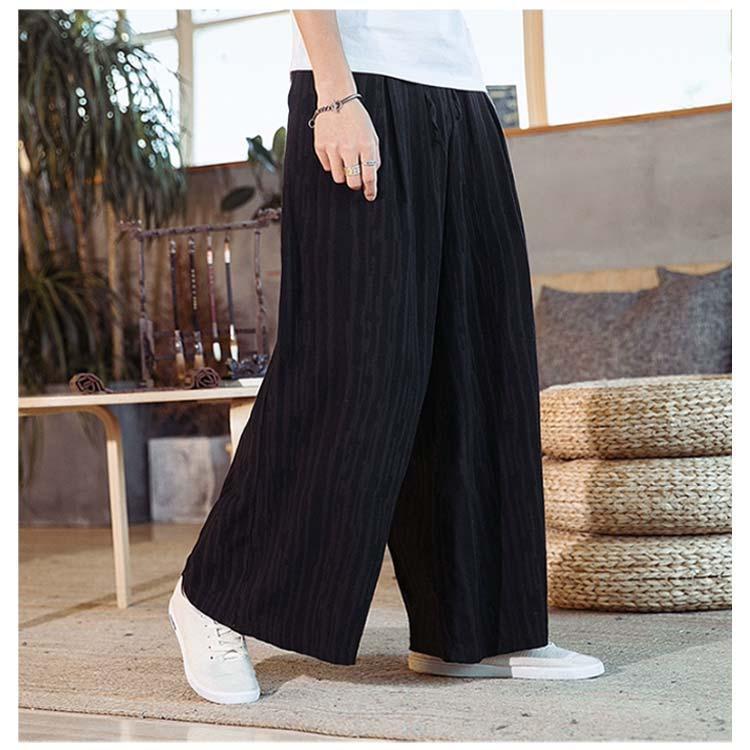ワイド パンツ ウエストゴム メンズ リネン 麻 夏 レディース ユニセックス イージーパンツ 麻パンツ ウエストゴム シェフパンツ バギーパンツ ワ