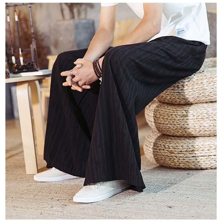 ワイド パンツ ウエストゴム メンズ リネン 麻 夏 レディース ユニセックス イージーパンツ 麻パンツ ウエストゴム シェフパンツ バギーパンツ ワ