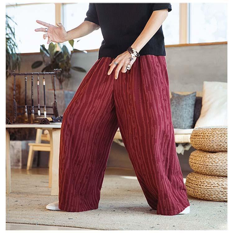 ワイド パンツ ウエストゴム メンズ リネン 麻 夏 レディース ユニセックス イージーパンツ 麻パンツ ウエストゴム シェフパンツ バギーパンツ ワ