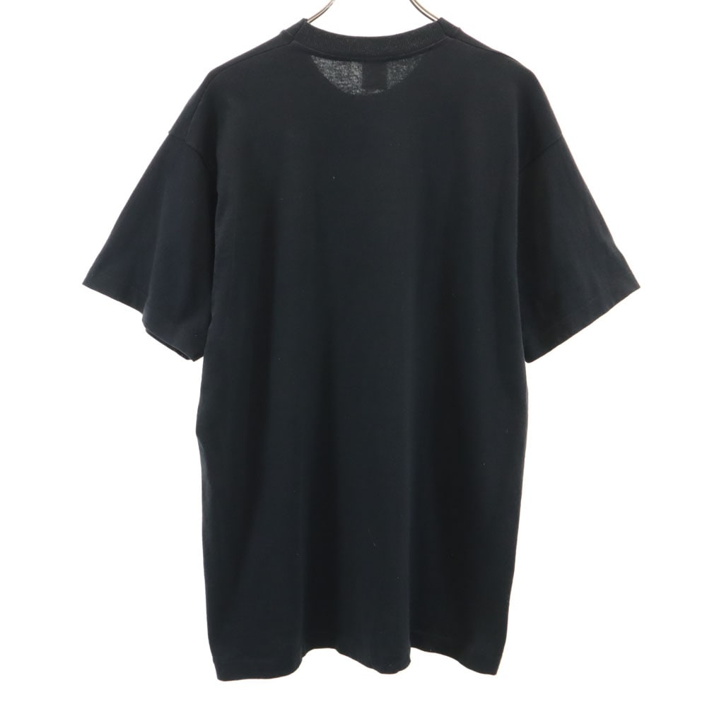 90s USA製 オールド アートT ベア プリント 半袖 Tシャツ XL ブラック クマ シングルステッチ メンズ