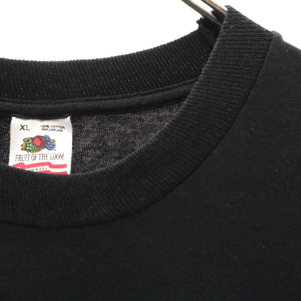 90s USA製 オールド アートT ベア プリント 半袖 Tシャツ XL ブラック クマ シングルステッチ メンズ