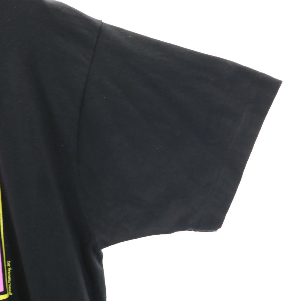 90s USA製 オールド アートT ベア プリント 半袖 Tシャツ XL ブラック クマ シングルステッチ メンズ
