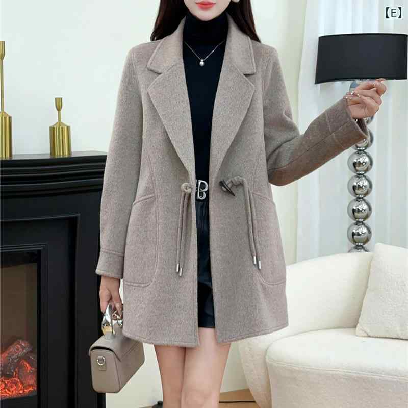 秋服 レディース ファッション オシャレ カワイイ シンプル 大人カワイイ 大きいサイズ ハイエンド ウール コート ミドル丈 スリム 秋服 レディース ファッション オシャレ カワイイ シンプル 大人カワイイ 大きいサイズ ハイエンド ウール コート ミドル丈 スリム