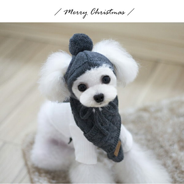 新商品!! 犬服 マフラー付き 保温性 防寒性 Sサイズ 紺色 ネイビー 犬 服 冬 ハーネス 柴犬 犬服 防寒 暖かい アウター 冬服 豆柴