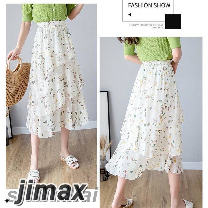 プリーツスカート レディース シフォン 花柄 夏 スカート 韓国風 Aライン ロング丈 フレア オシャレ 着痩せ コーデ マキシ丈 きれいめ ゆったり 30代 40代 50代 プレゼント