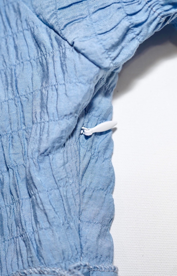 Puffsleeve Classical Flare Onepiece (baby blue) A,D, Gレディース