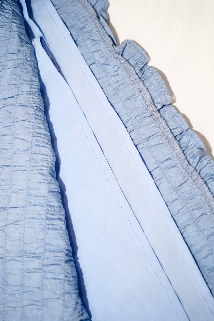 Puffsleeve Classical Flare Onepiece (baby blue) A,D, Gレディース