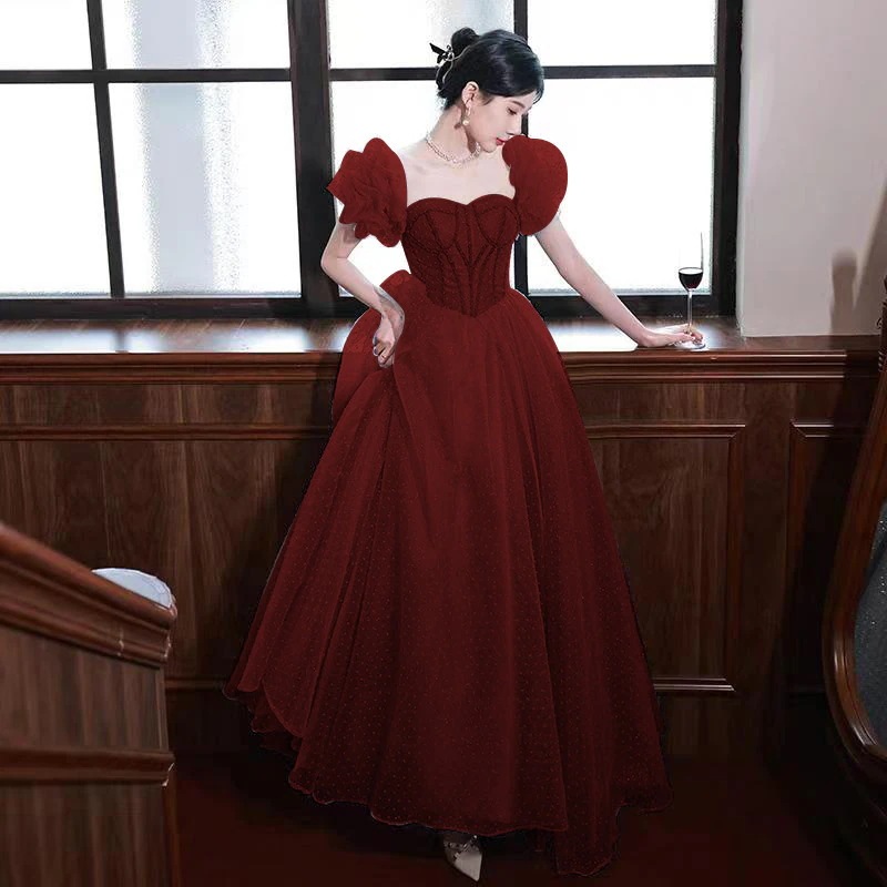 【2枚購入で1oo円OFF】[急速出荷]パーティードレス ブルーイブニングドレスドレス女子日大人プリンセスウェディングドレスフレンチプレミアム感ドレス ドレス(最安値保証)