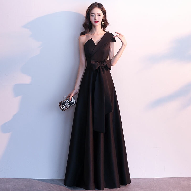 【人気商品超目玉】ウェディングドレス ウエディングドレス カラードレス ブラック カクテルドレス ロングドレス パーティードレス 発表会ドレス 演奏会 舞台ドレス イブニングドレス 大人 フォーマル