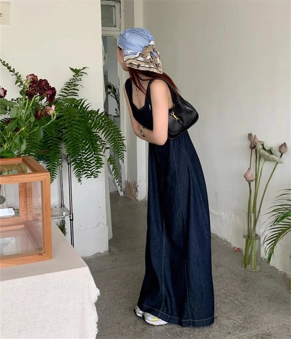 Qoo10] ノースリーブワンピース ロングワンピース