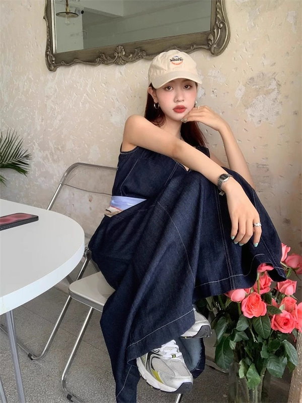 Qoo10] ノースリーブワンピース ロングワンピース