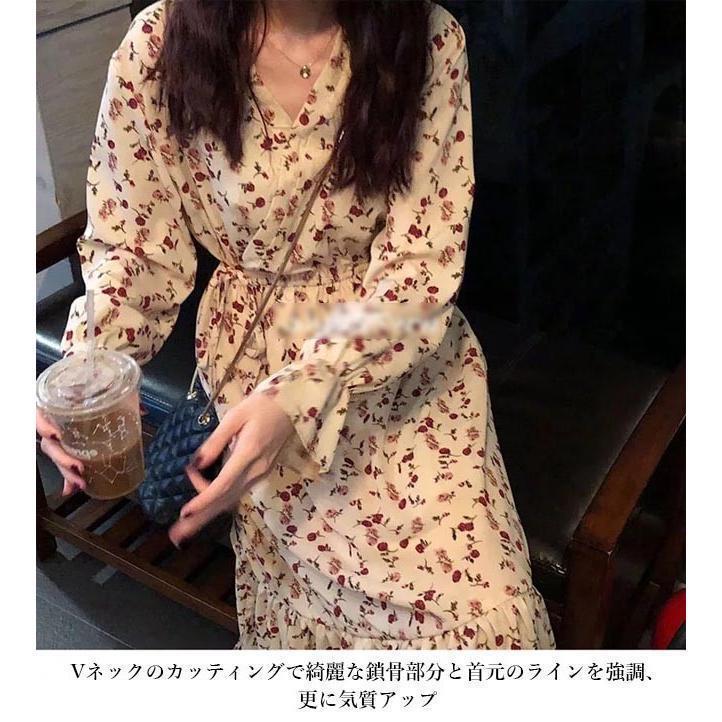 春 夏 ワンピース 長袖 レディース 花柄ワンピース 春秋 長袖ワンピース シフォンワンピ Vネック ロングワンピ 花柄 マキシ丈ワンピース レトロ 春 夏 ワンピース 長袖 レディース 花柄ワンピース 春秋 長袖ワンピース シフォンワンピ Vネック ロングワンピ 花柄 マキシ丈ワンピース レトロ