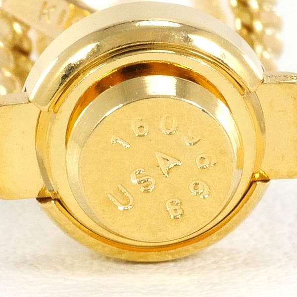 K18 18金 YG イエローゴールド 合金 ピンブローチ パール ジュエリー 中古