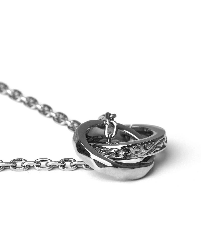 ネックレス メンズ レディース 限定展開 LH-1 タテガミ ダブルリング フラグメント アイコン サージカルステンレス316L LH-03NE069 【ネコポス】 ネックレス メンズ レディース 限定展開 LH-1 タテガミ ダブルリング フラグメント アイコン サージカルステンレス316L LH-03NE069 【ネコポス】