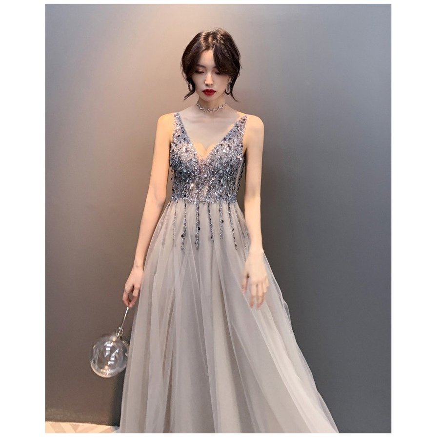 ウェディングドレス エンパイア レディース キラキラ　姫系ドレス 結婚式/二次会/成人式/パーティー/演奏会/発表会/撮影用/お嫁さん/披露宴/花嫁