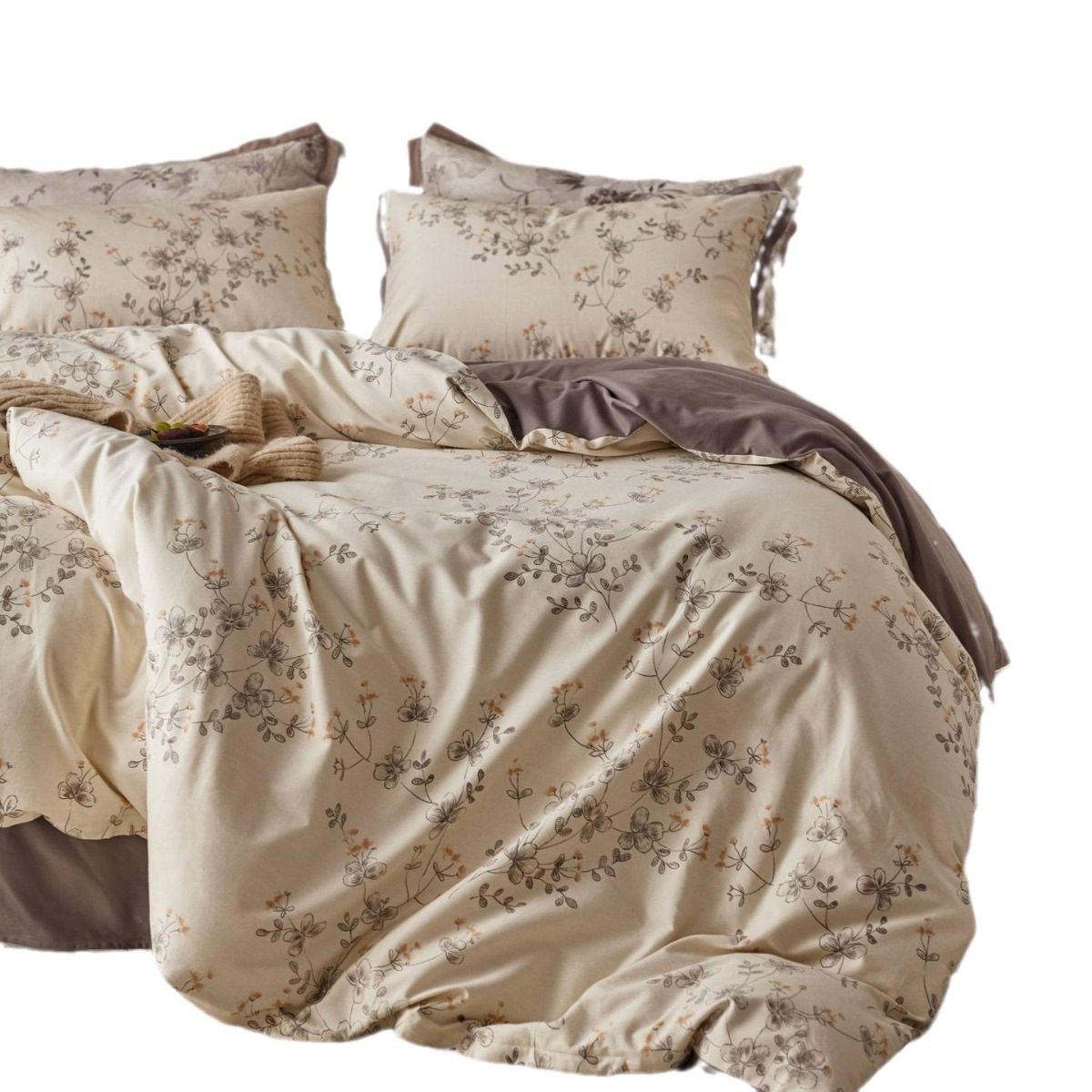 秋冬高級感コットン60 s研磨毛織プリント4点セット厚手保温全綿アメリカンシーツベッド笠カバー 秋冬高級感コットン60 s研磨毛織プリント4点セット厚手保温全綿アメリカンシーツベッド笠カバー