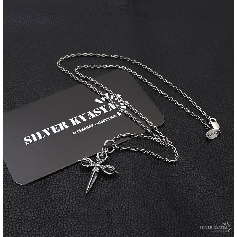 925 十字五鈷杵ネックレス [ns129]