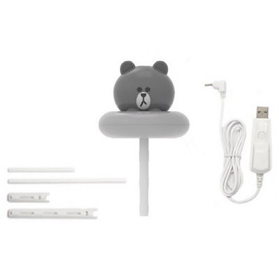 Qoo10] ラインフレンズブラウンUSB加湿器 : 季節家電