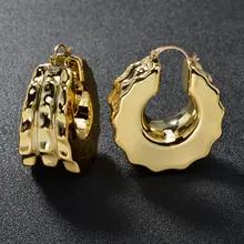 女性のためのクラシックな銅のフープピアスアフリカのジュエリーナイジェリア大きなスタイルパーティー結婚式機会ファッション新しい 女性のためのクラシックな銅のフープピアスアフリカのジュエリーナイジェリア大きなスタイルパーティー結婚式機会ファッション新しい