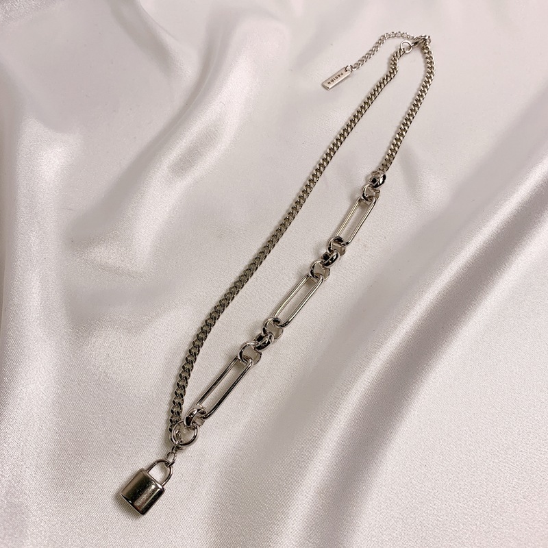 (2セット) Rock Halfchain Layered Necklace 韓国人気