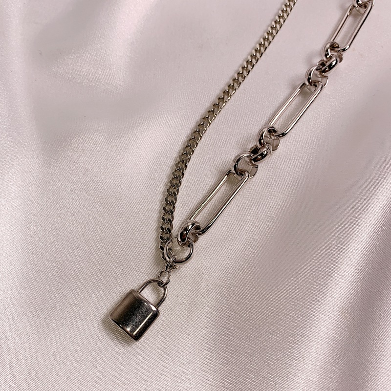 (2セット) Rock Halfchain Layered Necklace 韓国人気