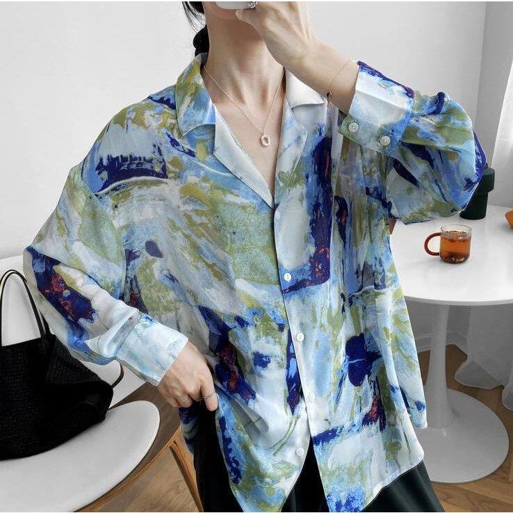 レディース シャツブラウス シャツ ブラウス 柄 角襟 明るい 冷房対策 ゆるい カジュアル トップス 春夏秋 春新作 バレンタイン 2023 プレゼント レディース シャツブラウス シャツ ブラウス 柄 角襟 明るい 冷房対策 ゆるい カジュアル トップス 春夏秋 春新作 バレンタイン 2023 プレゼント