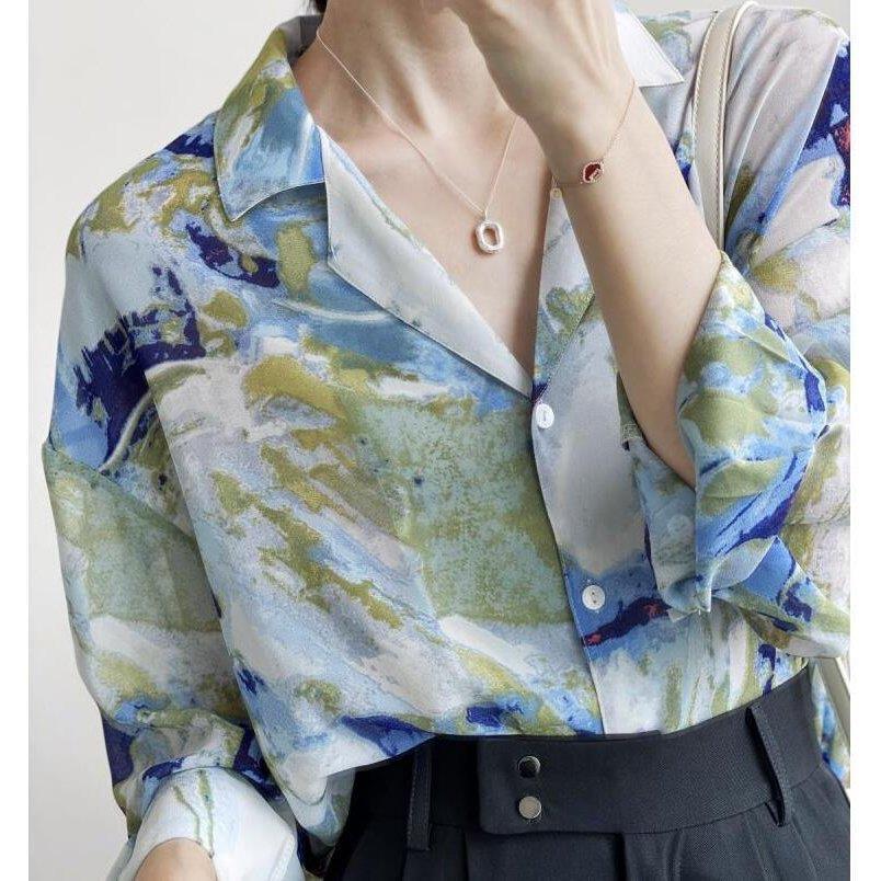 レディース シャツブラウス シャツ ブラウス 柄 角襟 明るい 冷房対策 ゆるい カジュアル トップス 春夏秋 春新作 バレンタイン 2023 プレゼント レディース シャツブラウス シャツ ブラウス 柄 角襟 明るい 冷房対策 ゆるい カジュアル トップス 春夏秋 春新作 バレンタイン 2023 プレゼント