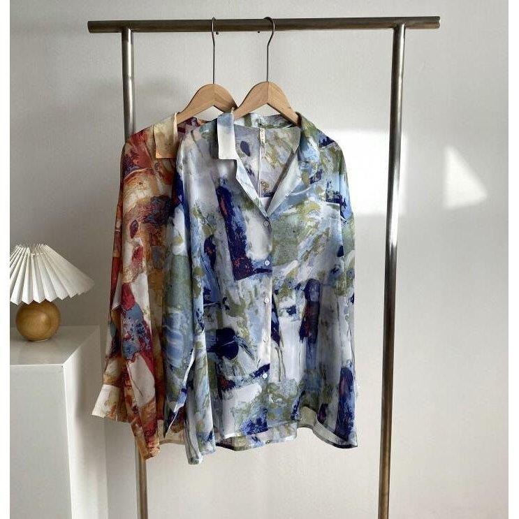 レディース シャツブラウス シャツ ブラウス 柄 角襟 明るい 冷房対策 ゆるい カジュアル トップス 春夏秋 春新作 バレンタイン 2023 プレゼント レディース シャツブラウス シャツ ブラウス 柄 角襟 明るい 冷房対策 ゆるい カジュアル トップス 春夏秋 春新作 バレンタイン 2023 プレゼント