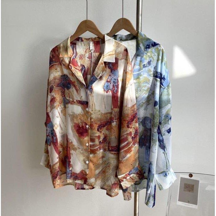 レディース シャツブラウス シャツ ブラウス 柄 角襟 明るい 冷房対策 ゆるい カジュアル トップス 春夏秋 春新作 バレンタイン 2023 プレゼント レディース シャツブラウス シャツ ブラウス 柄 角襟 明るい 冷房対策 ゆるい カジュアル トップス 春夏秋 春新作 バレンタイン 2023 プレゼント