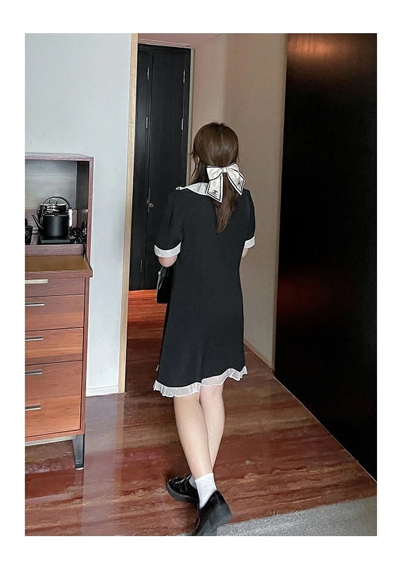 おすすめランキングL～6L1色ブラック 膝下丈 ロング丈 大きいサイズ ワンピース お嬢様 ワンピ クラシカル 学生 ロリータ ゴスロリ レトロ コスプレ 制服 イベント アイドル 衣装ぽっち