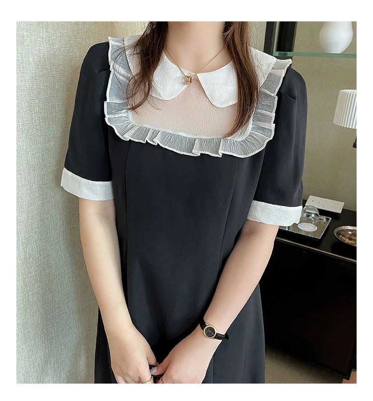 おすすめランキングL～6L1色ブラック 膝下丈 ロング丈 大きいサイズ ワンピース お嬢様 ワンピ クラシカル 学生 ロリータ ゴスロリ レトロ コスプレ 制服 イベント アイドル 衣装ぽっち