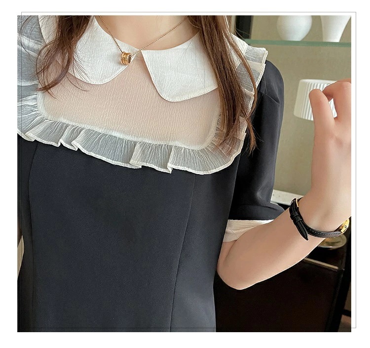 おすすめランキングL～6L1色ブラック 膝下丈 ロング丈 大きいサイズ ワンピース お嬢様 ワンピ クラシカル 学生 ロリータ ゴスロリ レトロ コスプレ 制服 イベント アイドル 衣装ぽっち