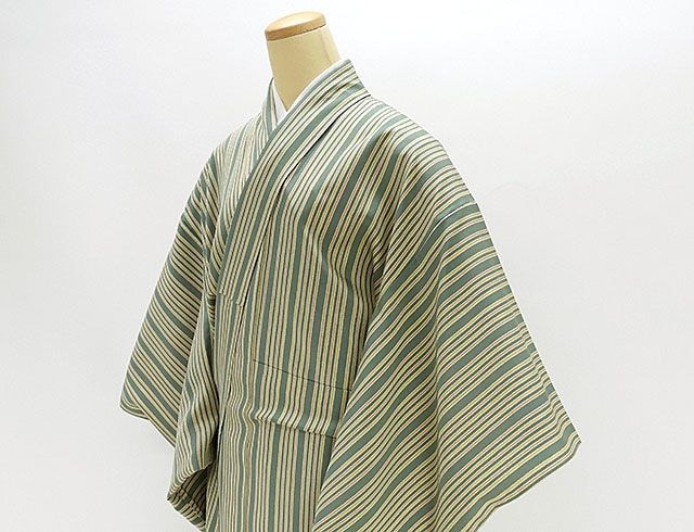 単衣 小紋 新品仕立済 正絹 単衣 縦縞模様 小紋 新品 仕立て上がり 着物