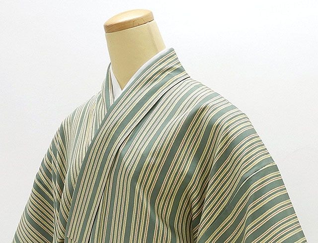 単衣 小紋 新品仕立済 正絹 単衣 縦縞模様 小紋 新品 仕立て上がり 着物