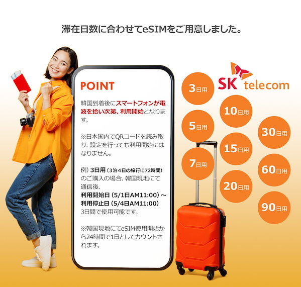 SKテレコム  データクーポン ジョングク Qoo10] SK テレコム 【SKTelecom公式認証】韓国eSI