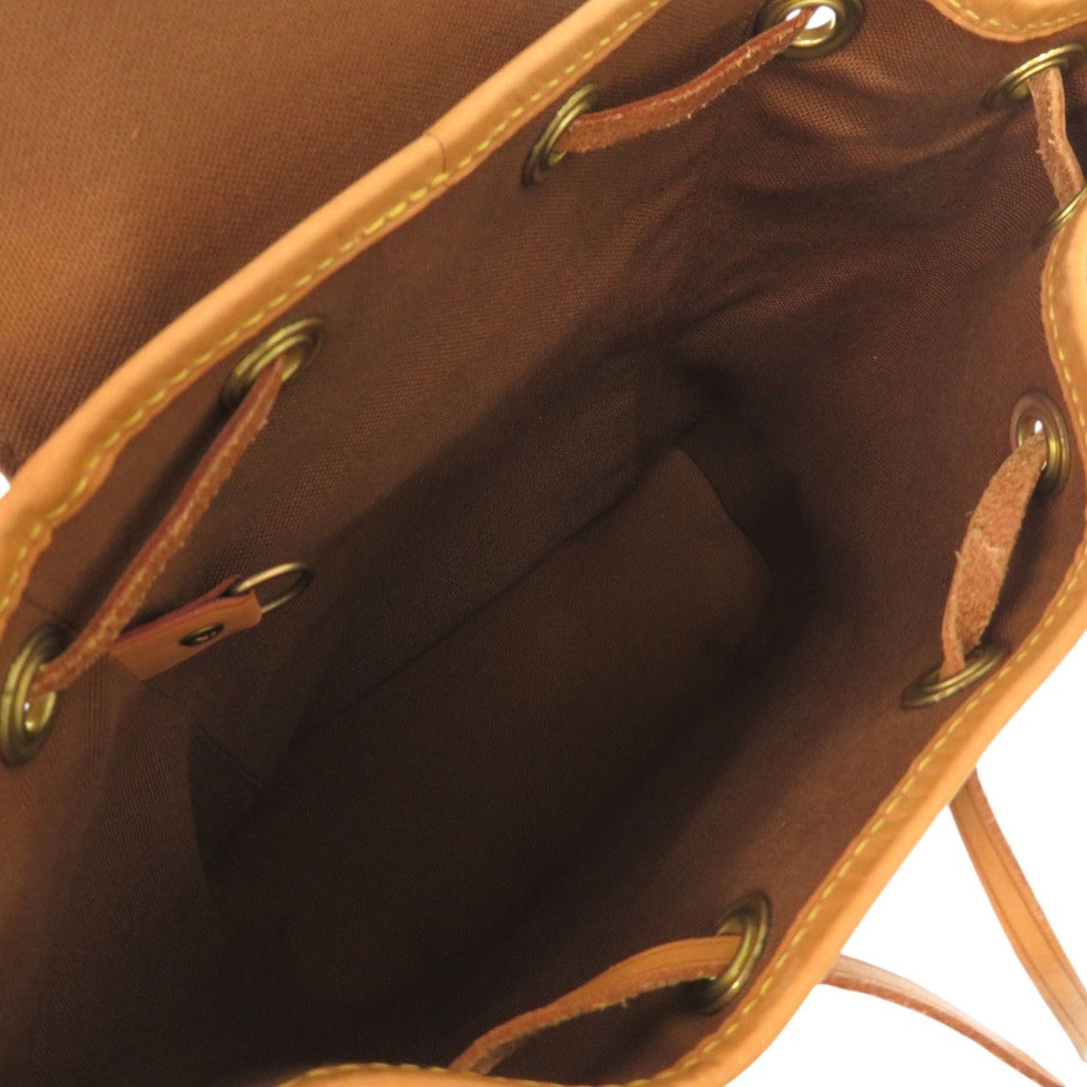 美品 ミニモンスリ モノグラム M51137 リュック・デイパック モノグラムキャンバス/モノグラムキャンバス ブラウン LV 0343【中古】 レディース